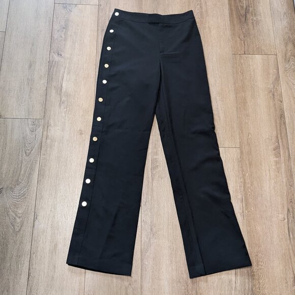 Romeo & Juliet Couture Black Pants Gold Side Snaps NWT Size S - Picture 5 of 11